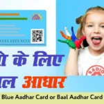 Blue Aadhaar Card or Baal Aadhar Card