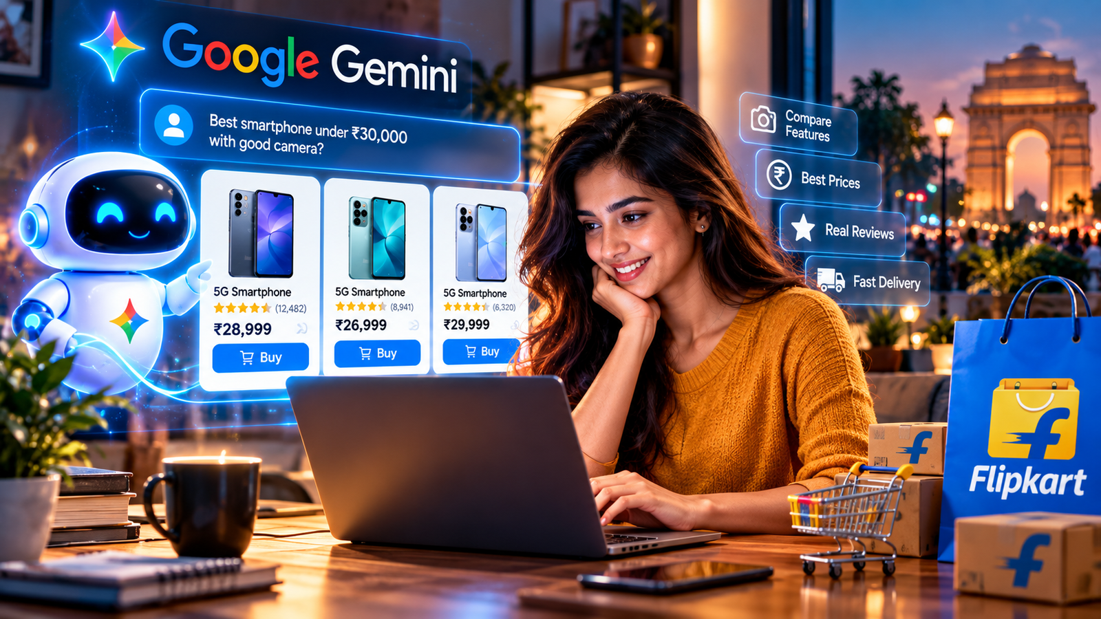Google Gemini Flipkart Buy button