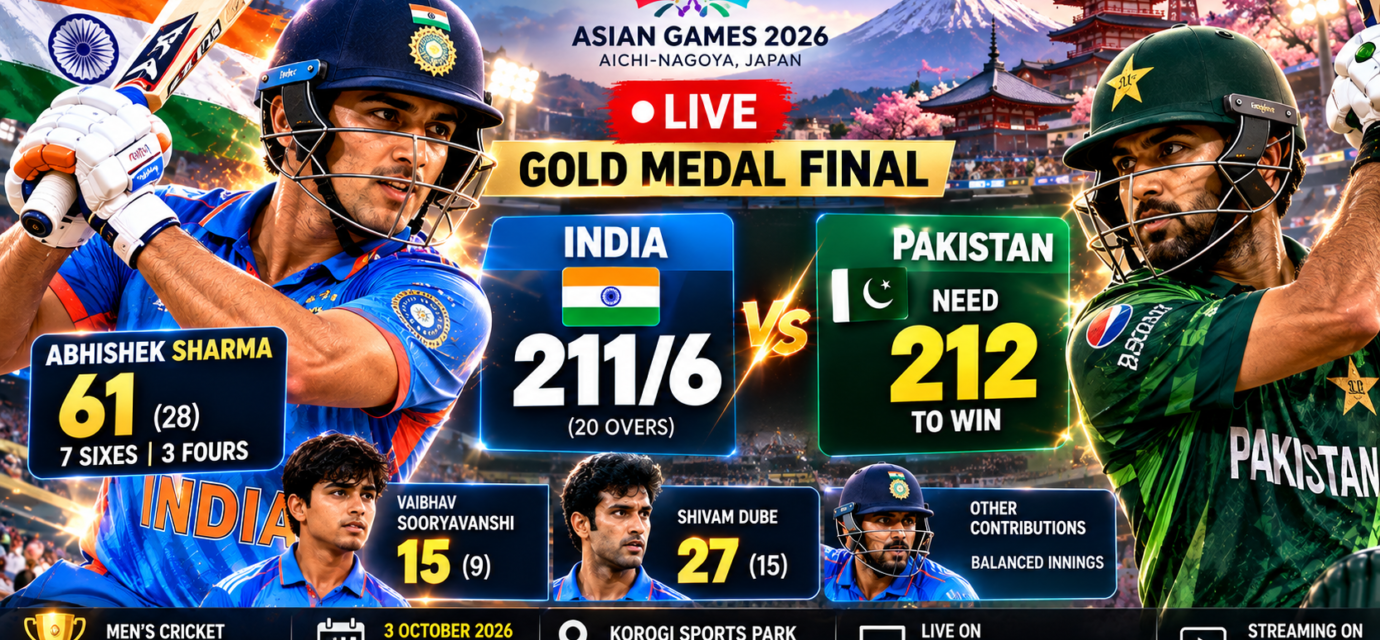 India vs Pakistan Asian Games Final LIVE