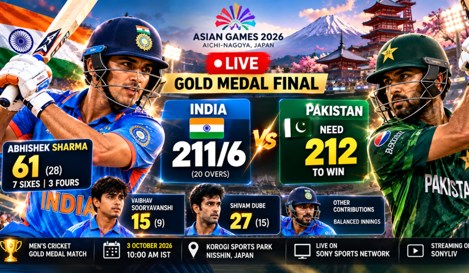 India vs Pakistan Asian Games Final LIVE