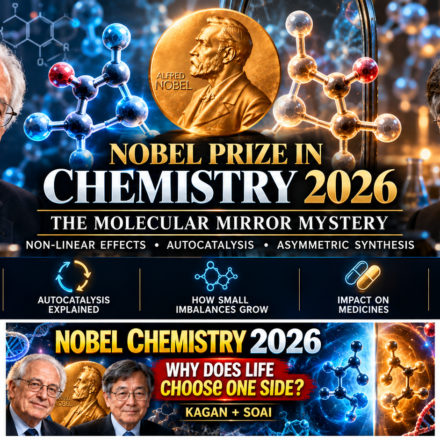 NOBEL PRIZE IN CHEMISTRY 2026 THE MOLECULAR MIRROR MYSTERY Henri Kagan • Kenso Soai • Chirality • Autocatalysis