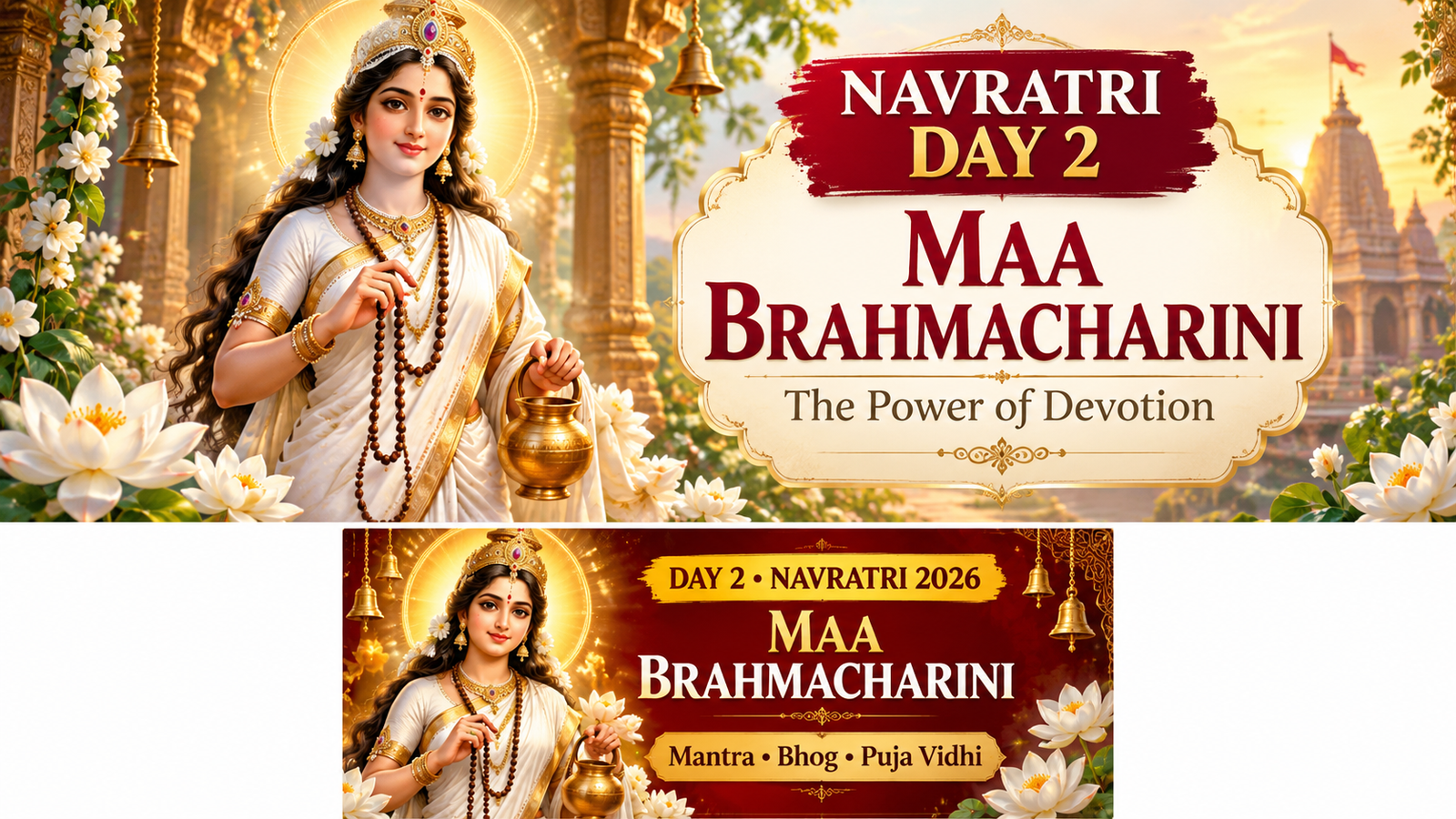 DAY 2 • NAVRATRI 2026 MAA BRAHMACHARINI
