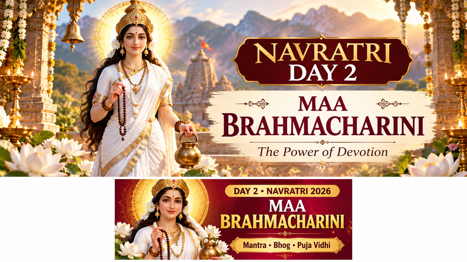 DAY 2 • NAVRATRI 2026 MAA BRAHMACHARINI