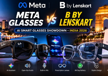 Meta Glasses vs B by Lenskart AI smart glasses comparison India 2026