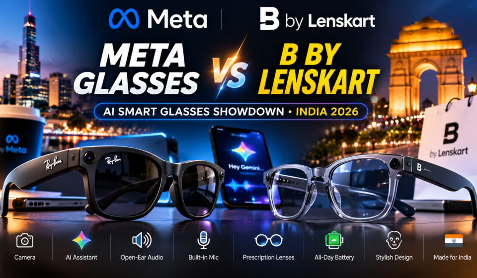 Meta Glasses vs B by Lenskart AI smart glasses comparison India 2026